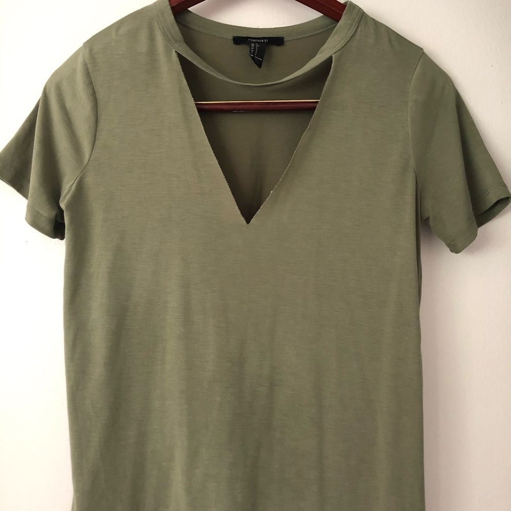 Light Olive Green Causal Top